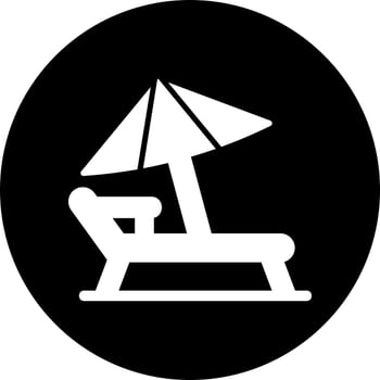 Beach Chair Vector Icon