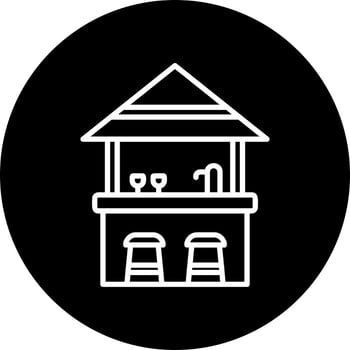 Beach Bar Vector Icon