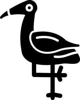 Crane Bird Vector Icon