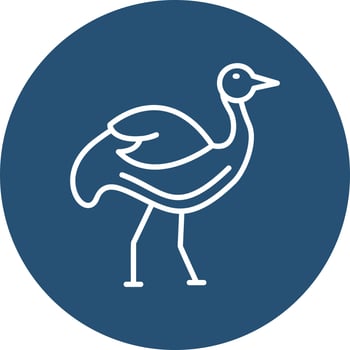 Ostrich Vector Icon