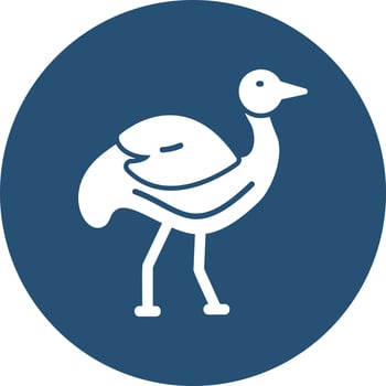 Ostrich Vector Icon