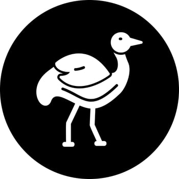 Ostrich Vector Icon