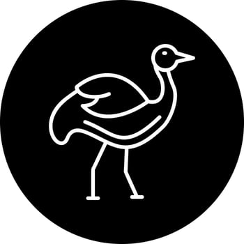 Ostrich Vector Icon