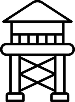 Water Tower Vector Icon