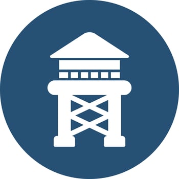 Water Tower Vector Icon