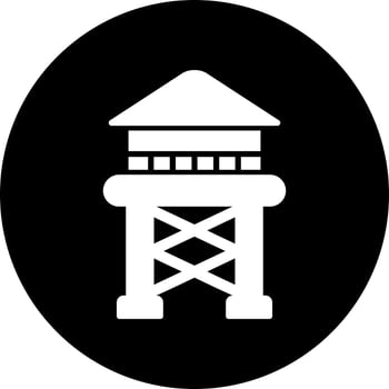 Water Tower Vector Icon