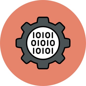 Binary Code Vector Icon