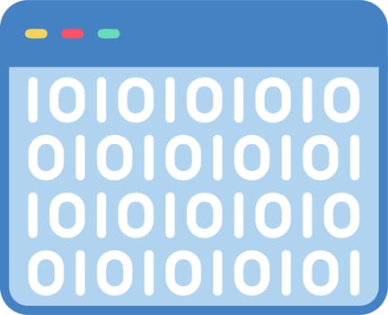 Binary Code Vector Icon