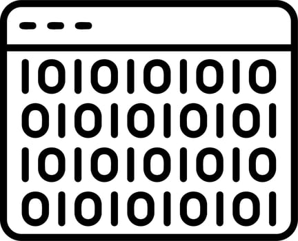 Binary Code Vector Icon