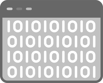 Binary Code Vector Icon