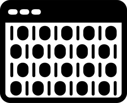 Binary Code Vector Icon