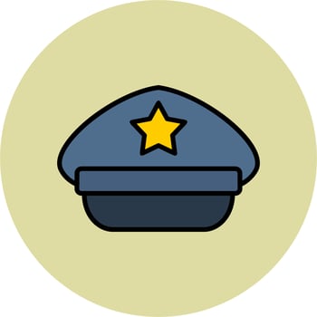 Police Hat Vector Icon