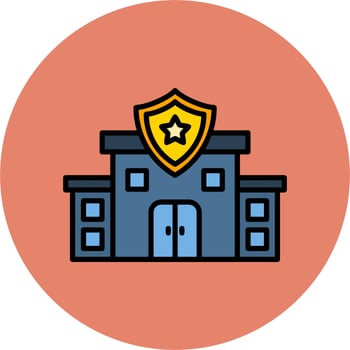 Police Station Vector Icon