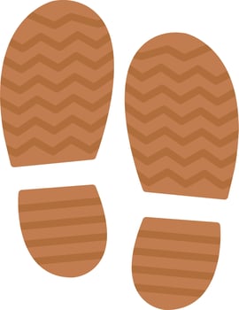 Shoe print Vector Icon