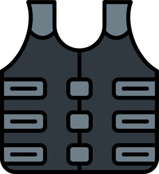 Bullat proof jacket Vector Icon