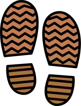 Shoe print Vector Icon