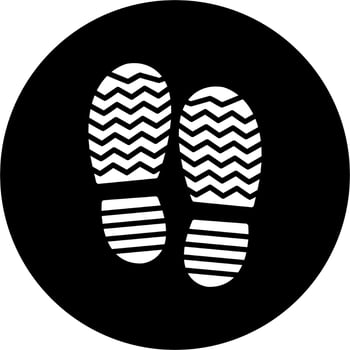 Shoe print Vector Icon