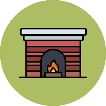 Fireplace Vector Icon