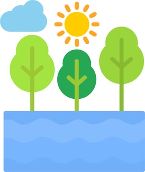 Lake Vector Icon