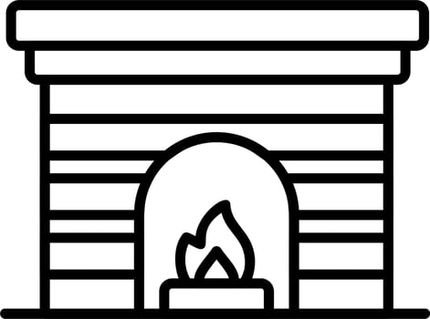 Fireplace Vector Icon