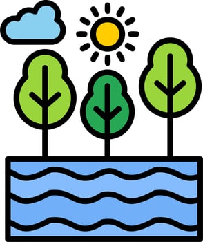 Lake Vector Icon
