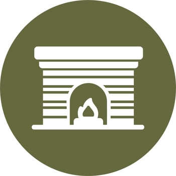 Fireplace Vector Icon