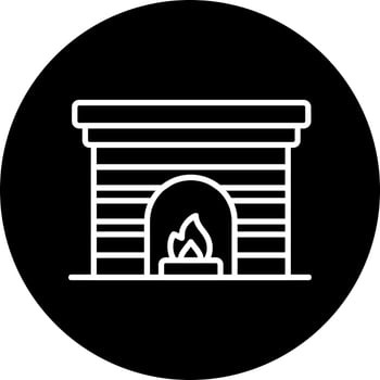 Fireplace Vector Icon