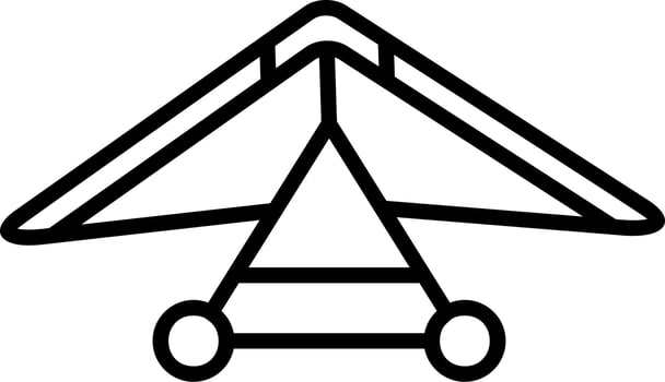 Hang Gliding Vector Icon