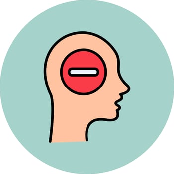 Negative thinking Vector Icon