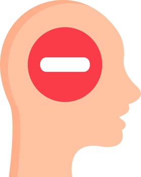 Negative thinking Vector Icon