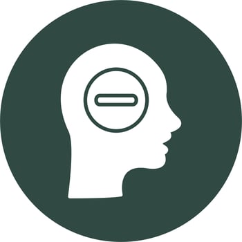 Negative thinking Vector Icon