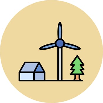 Wind Mill Vector Icon