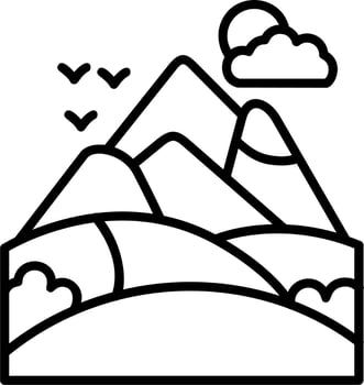 Mountains Vector Icon