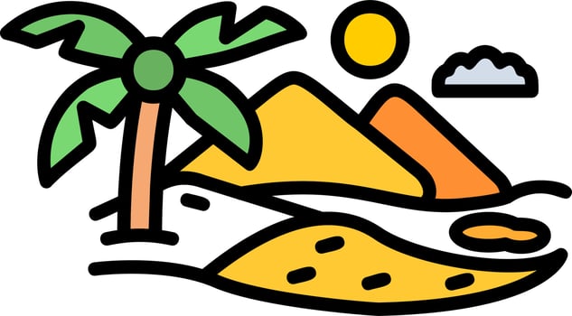 Oasis Vector Icon