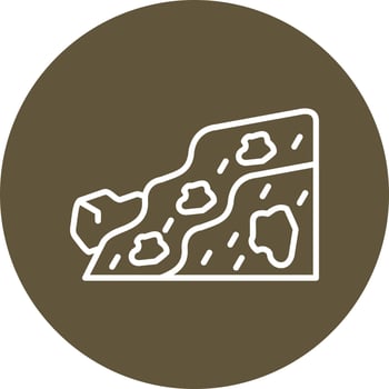 Rock Landsliding Icon vector