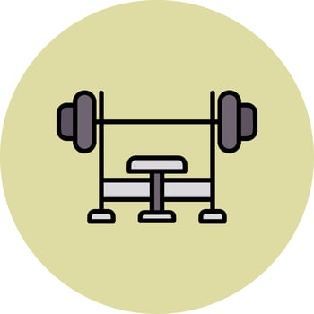 Bench press Vector Icon