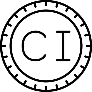 Ivory Coast Dial code Vector Icon