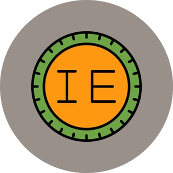 Ireland Dial code Vector Icon