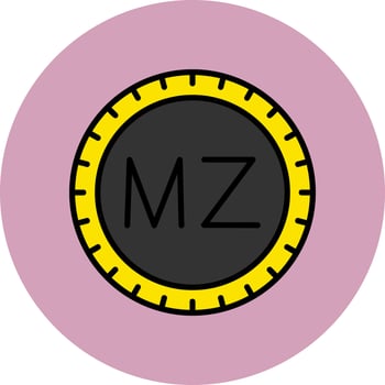 Mozambique Dial code Vector Icon