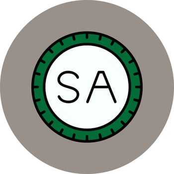 Saudi Arabia Dial code Vector Icon
