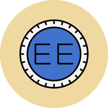 Estonia Dial code Vector Icon