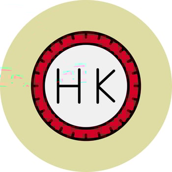 Hong Kong Dial code Vector Icon