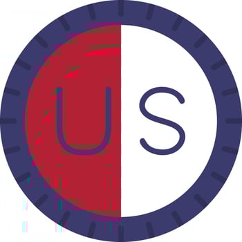 United States Dial code Vector Icon