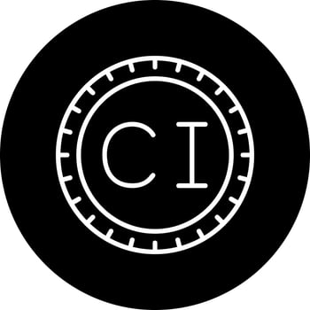 Ivory Coast Dial code Vector Icon