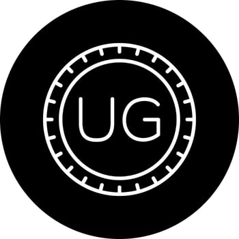 Uganda Dial code Vector Icon