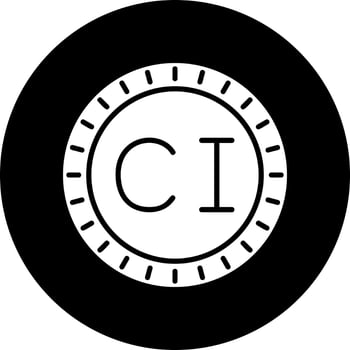 Ivory Coast Dial code Vector Icon