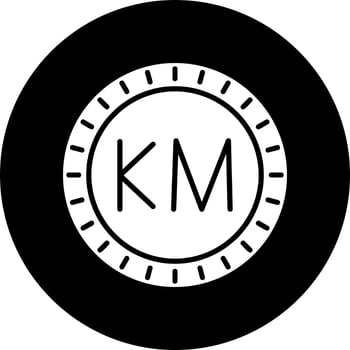 Comoros Dial code Vector Icon