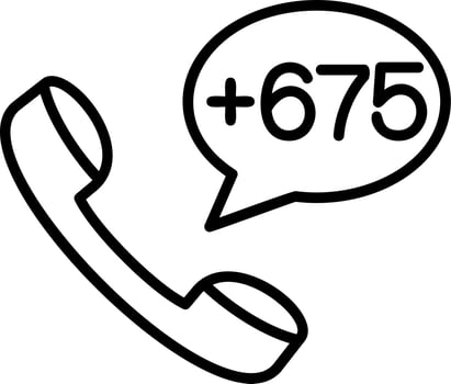 Papua New Guinea Dial code Vector Icon