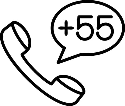 Brazil Dial code Vector Icon