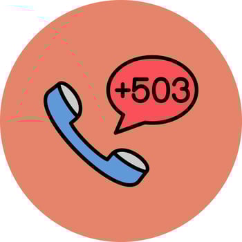 El Salvador Dial code Vector Icon